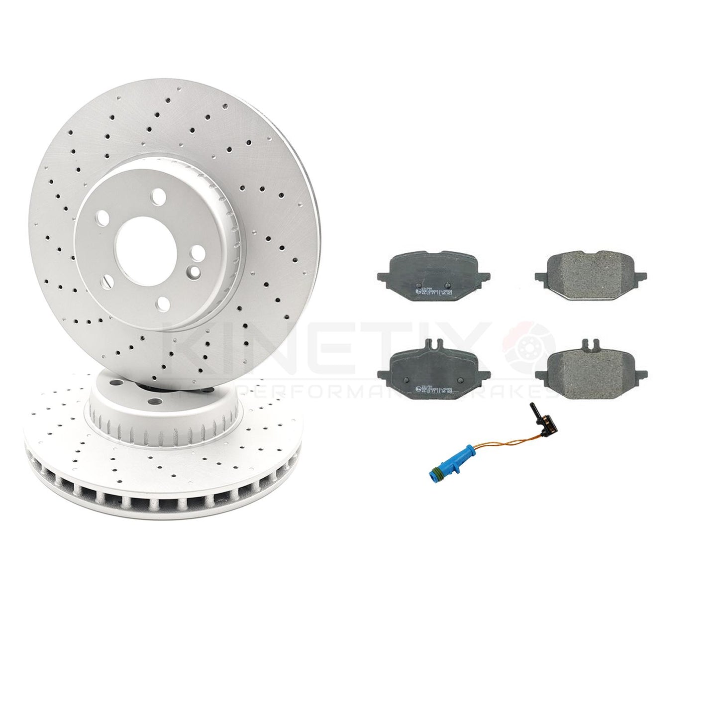 FOR MERCEDES E200 E200d E220d E300de E300e AMG LINE (W214 S214 214) FRONT REAR BRAKE DISCS PADS WEAR WIRE SENSOR LEADS 370mm 300mm