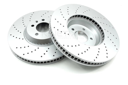 FOR RANGE ROVER HSE P460e DRILLED FRONT BRAKE DISCS DELPHI PADS 20"