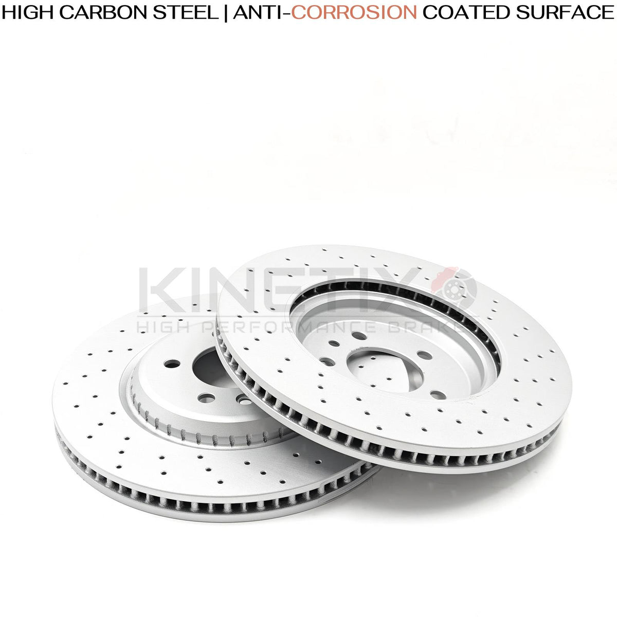 FOR RANGE ROVER AUTOBIOGRAPHY P550e DRILLED FRONT REAR BRAKE DISCS DELPHI PADS