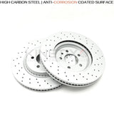 FOR RANGE ROVER FIRST EDITION P530 DRILLED FRONT REAR BRAKE DISCS DELPHI PADS