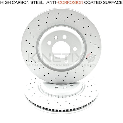 FOR RANGE ROVER SV P510e DRILLED FRONT REAR BRAKE DISCS DELPHI PADS 400mm 370mm