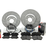 FOR LAND ROVER DEFENDER D250 FRONT REAR BRAKE DISCS PADS SENSORS 349mm 325mm