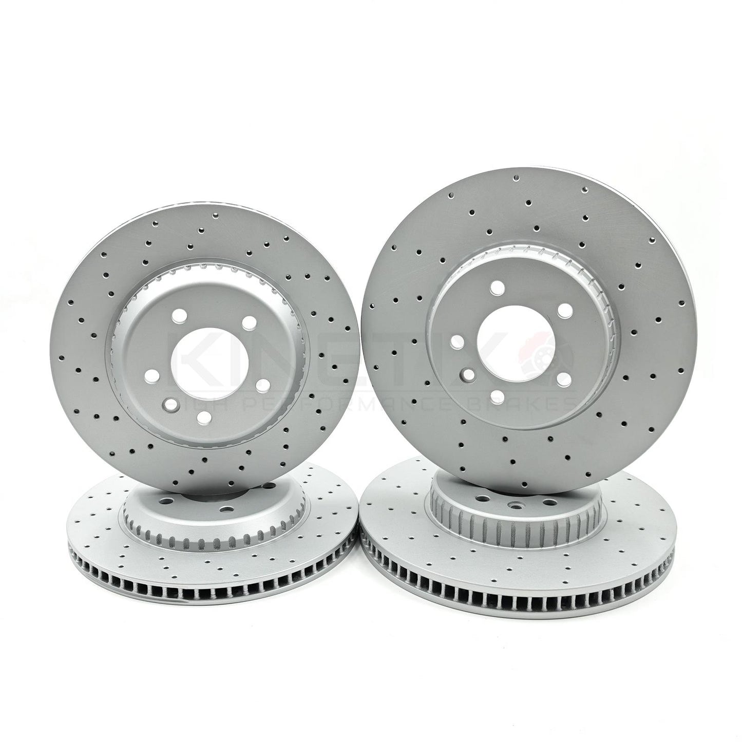 FOR LAND ROVER DEFENDER D200 CROSS DRILLED FRONT REAR BRAKE DISCS 349mm 325mm