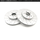 FOR LAND ROVER DEFENDER P400e DRILLED FRONT BRAKE DISCS PADS WEAR SENSOR 349mm