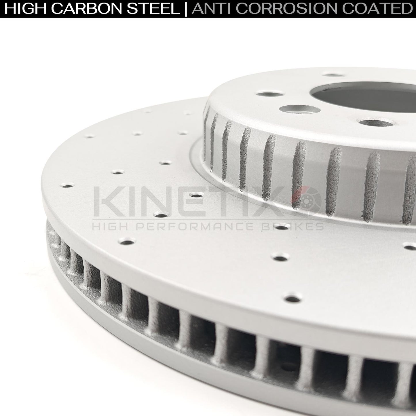 FOR LAND ROVER DEFENDER D200 SD4 DRILLED FRONT REAR BRAKE DISCS 349mm 325mm