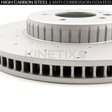 FOR LAND ROVER DEFENDER P400 CROSS DRILLED FRONT BRAKE DISCS PAIR 349mm