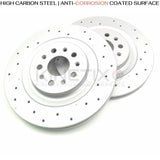 FOR MASERATI LEVANTE 3.8 GTS 3.8 Trofeo REAR BRAKE DISCS PAIR 350mm 670035019