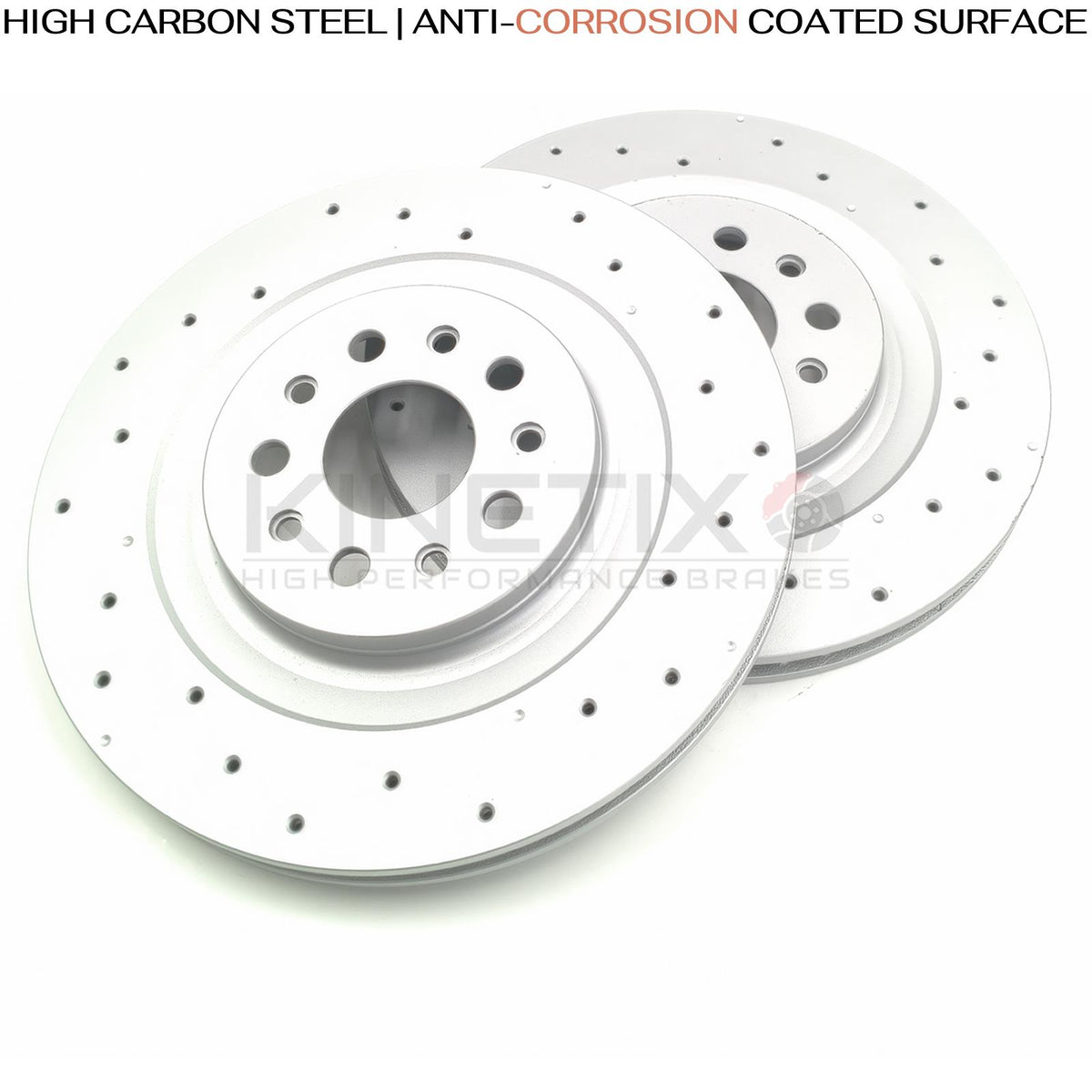 FOR MASERATI QUATTROPORTE 3.0 D 3.0 S 3.0 REAR BRAKE DISCS PAIR 350mm 670035019