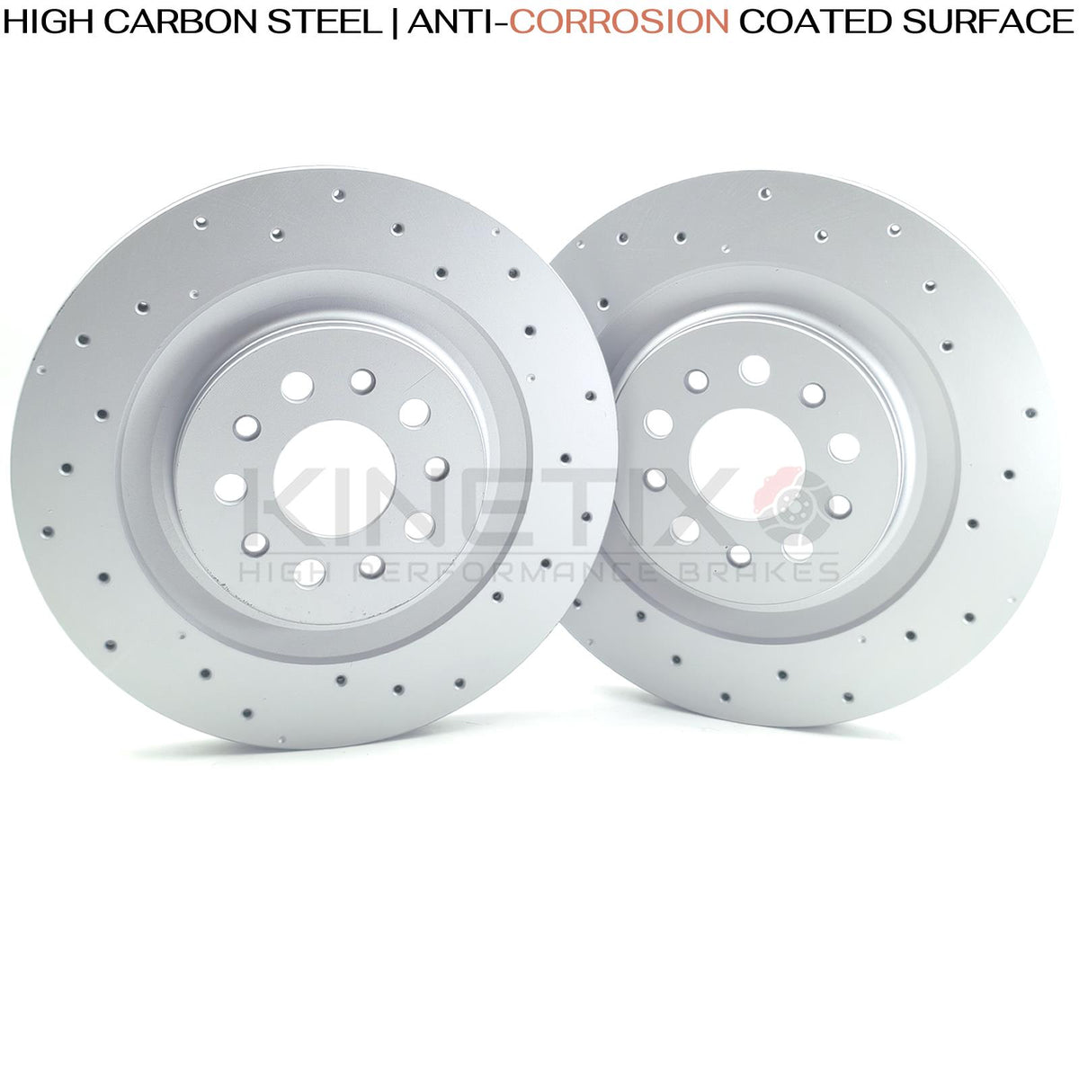 MASERATI GHIBLI LEVANTE QUATTROPORTE 3.8 V8 FRONT REAR BRAKE DISCS PADS 380/345