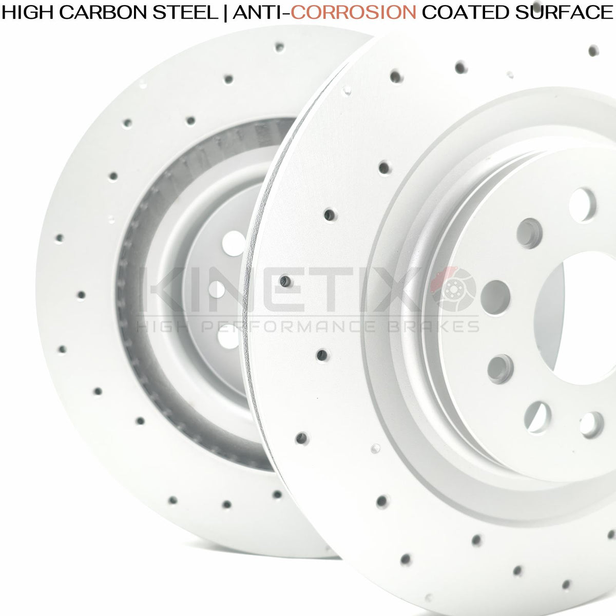 FOR MASERATI QUATTROPORTE 3.0 D 3.0 S 3.0 REAR BRAKE DISCS PAIR 350mm 670035019
