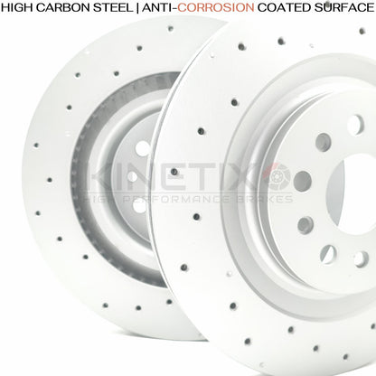 FOR MASERATI QUATTROPORTE 3.0 D 3.0 S 3.0 REAR BRAKE DISCS PAIR 350mm 670035019