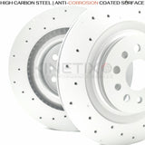 FOR MASERATI GHIBLI 3.0 S 3.0 D 3.8 REAR BRAKE DISCS PAIR 345mm 670035019