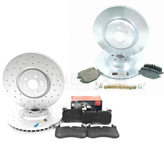 FOR MERCEDES GLE300d GLE350d GLE350de AMG SPORT FRONT REAR BRAKE DISCS PADS