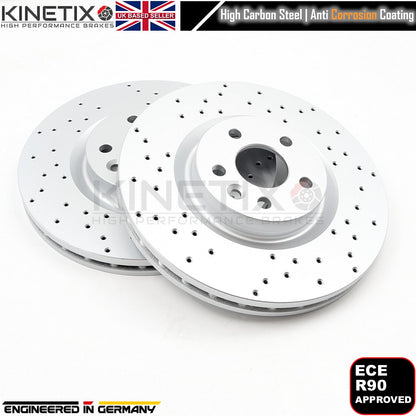 FOR LAND ROVER DISCOVERY SPORT 2.2 D DRILLED FRONT REAR BRAKE DISCS BREMBO PADS