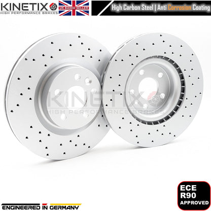 FOR LAND ROVER DISCOVERY SPORT 2.0 D DRILLED FRONT REAR BRAKE DISCS BREMBO PADS