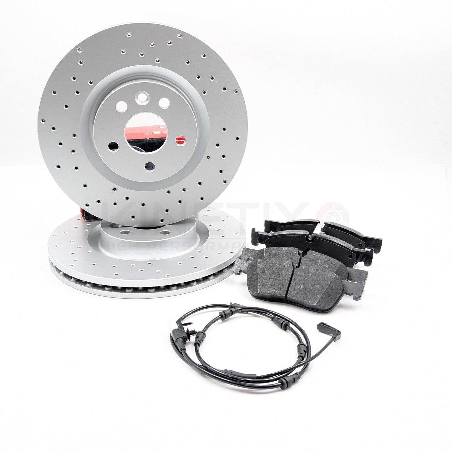 FOR JAGUAR E-PACE RANGE ROVER EVOQUE DRILLED FRONT BRAKE DISCS PADS 325mm