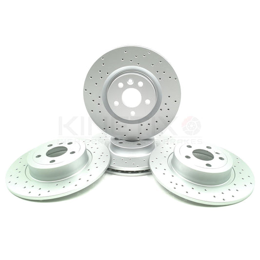 FOR RANGE ROVER EVOQUE 2.0 2.2 D DRILLED FRONT REAR BRAKE DISCS 325mm 317mm