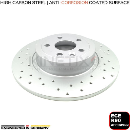 FOR LAND ROVER DISCOVERY SPORT 2.0 D DRILLED FRONT REAR BRAKE DISCS BREMBO PADS