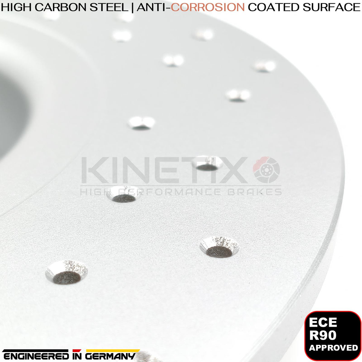 FOR RANGE ROVER EVOQUE 11-2019 DRILLED REAR BRAKE DISCS BREMBO PADS SENSOR 317mm