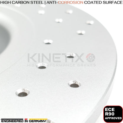 FOR RANGE ROVER EVOQUE 11-2019 DRILLED REAR BRAKE DISCS BREMBO PADS SENSOR 317mm