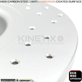 FOR RANGE ROVER EVOQUE 11-2019 DRILLED REAR BRAKE DISCS BREMBO PADS SENSOR 317mm