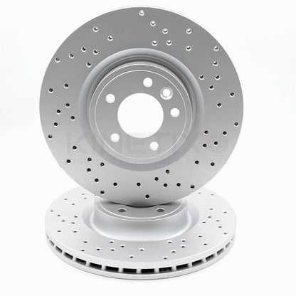 DRILLED FRONT BRAKE DISCS PADS FOR LAND ROVER DISCOVERY 5 RANGE ROVER SPORT 363m