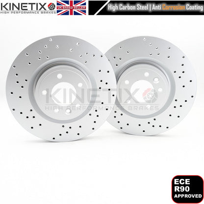 DRILLED FRONT BRAKE DISCS PADS FOR LAND ROVER DISCOVERY 5 RANGE ROVER SPORT 363m