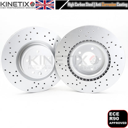 DRILLED FRONT BRAKE DISCS PADS FOR LAND ROVER DISCOVERY 5 RANGE ROVER SPORT 363m