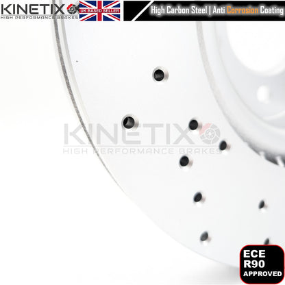 DRILLED FRONT BRAKE DISCS PADS FOR LAND ROVER DISCOVERY 5 RANGE ROVER SPORT 363m