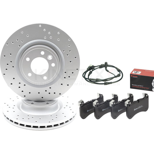 DRILLED FRONT BRAKE DISCS PADS FOR LAND ROVER DISCOVERY 5 RANGE ROVER SPORT 363m