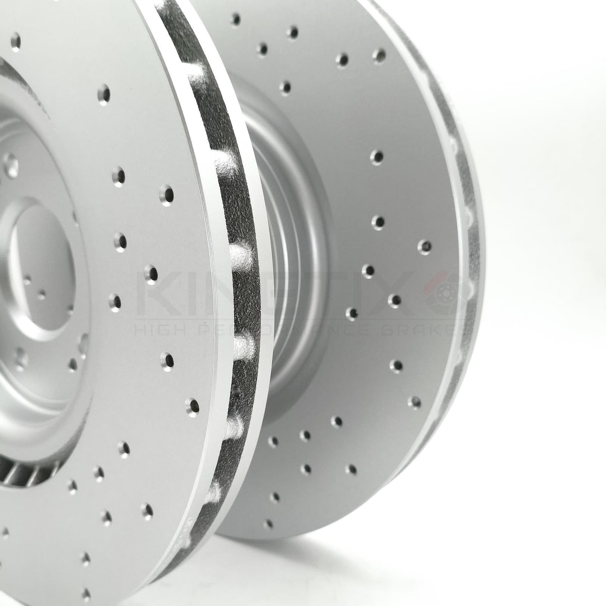 FOR MITSUBISHI LANCER EVO X 10 FRONT DRILLED PERFORMANCE BRAKE DISCS BREMBO PADS