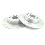 FOR AUDI Q2 35 TDI QUATTRO 2019- REAR DRILLED GROOVED BRAKE DISCS 272mm