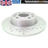 FOR AUDI A3 1.4 TFSI 14 FRONT REAR DRILLED GROOVE BRAKE DISCS 312mm 272mm