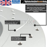 FOR SEAT LEON 2.0 TSI 4DRIVE 18-20 FRONT REAR DRILLED GROOVE BRAKE DISCS 312/272