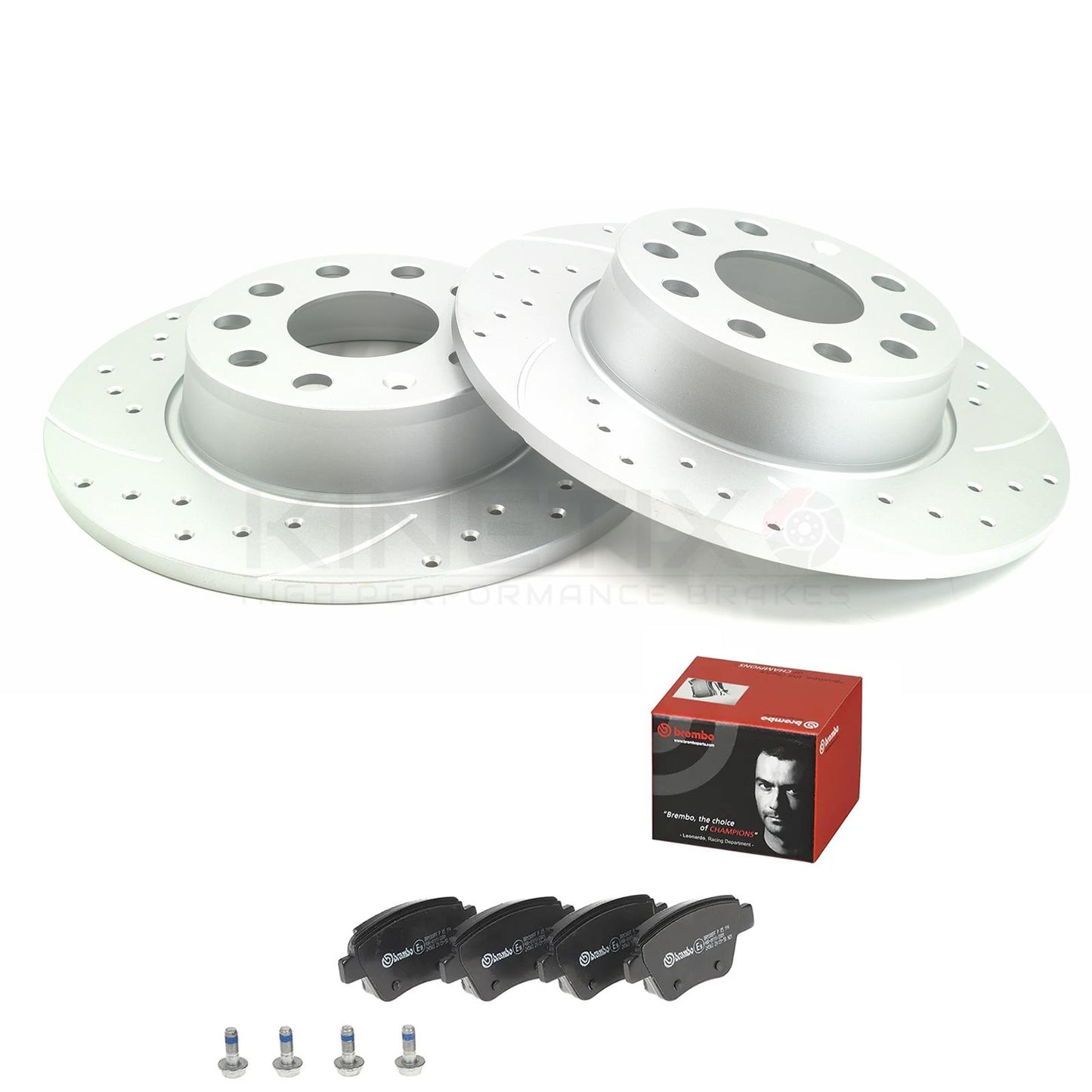 FOR SKODA SUPERB 1.6 TDI MK2 10-15 REAR DRILLED GROOVED DISCS BREMBO PADS 272mm