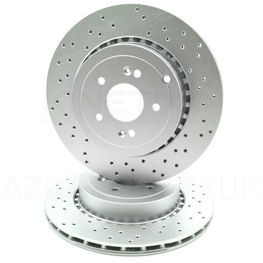 FOR GENESIS G70 3.3 T-GDI PERFORMANCE DRILLED REAR BRAKE DISCS 340mm X 22mm