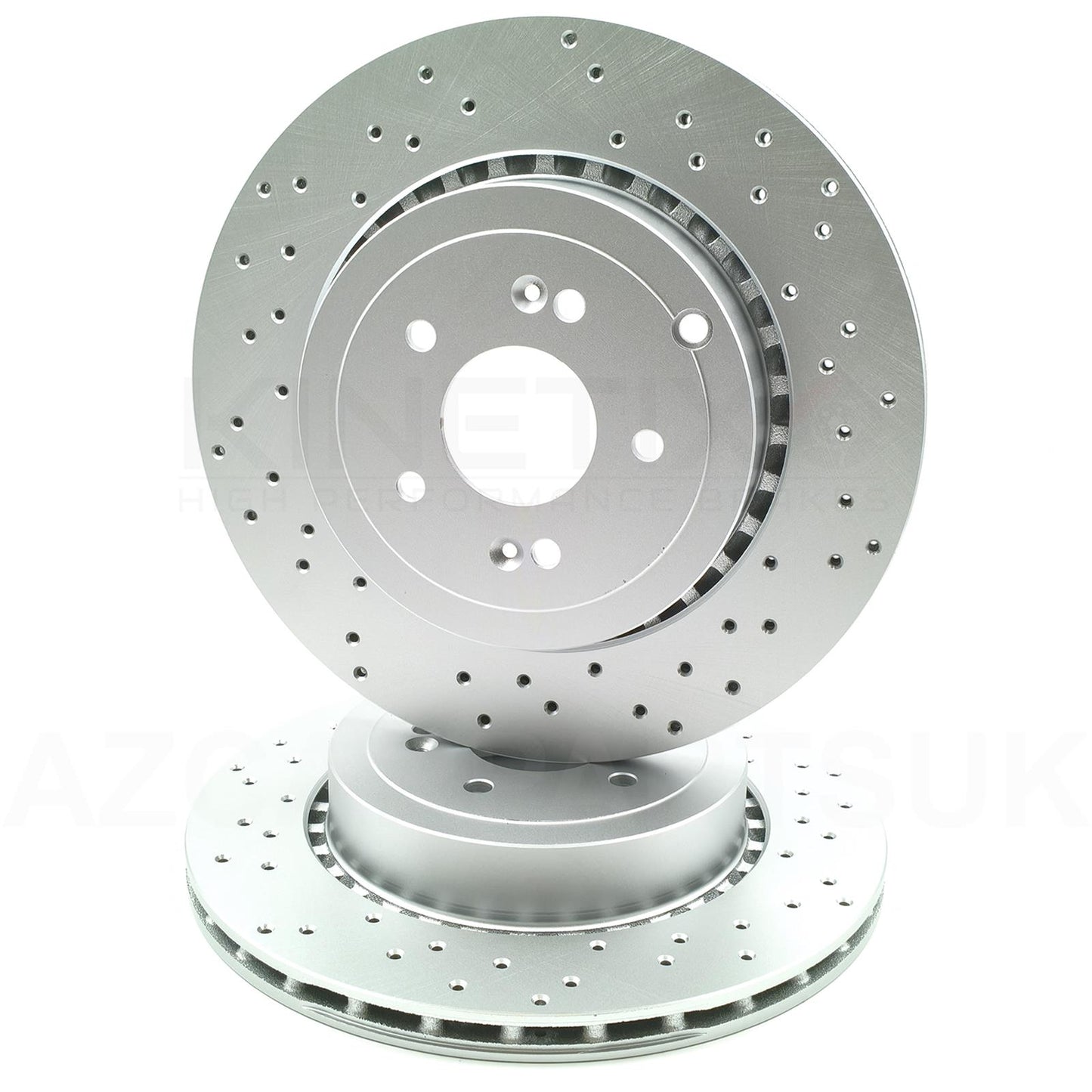 FOR KIA STINGER 3.3 T-GDi 2017-DRILLED FRONT REAR BRAKE DISCS PADS 350mm 340mm