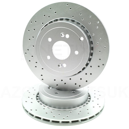 FOR KIA STINGER 3.3 T-GDi 2017-DRILLED FRONT REAR BRAKE DISCS PADS 350mm 340mm
