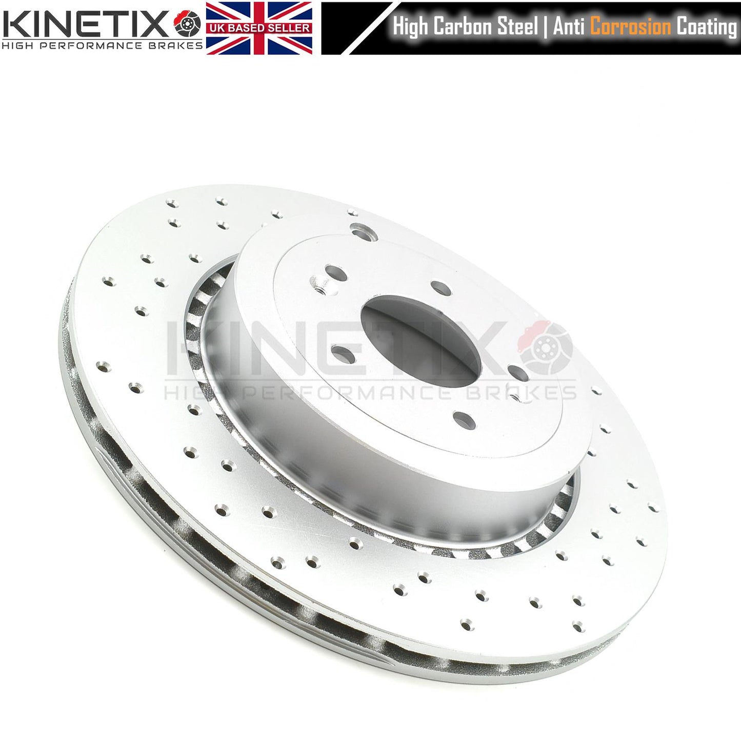 FOR KIA STINGER 3.3 T-GDi 2017-DRILLED FRONT REAR BRAKE DISCS PADS 350mm 340mm