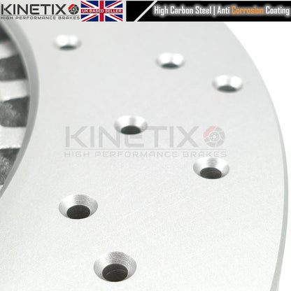 FOR KIA STINGER 3.3 T-GDi 2017-DRILLED FRONT REAR BRAKE DISCS PADS 350mm 340mm