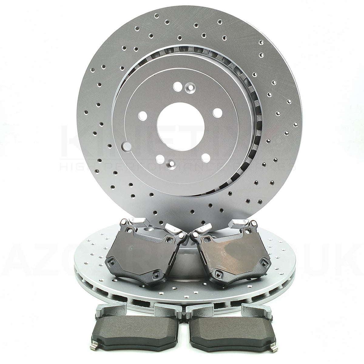 FOR KIA STINGER 3.3 T-GDI PERFORMANCE DRILLED REAR BRAKE DISCS PADS 340mm