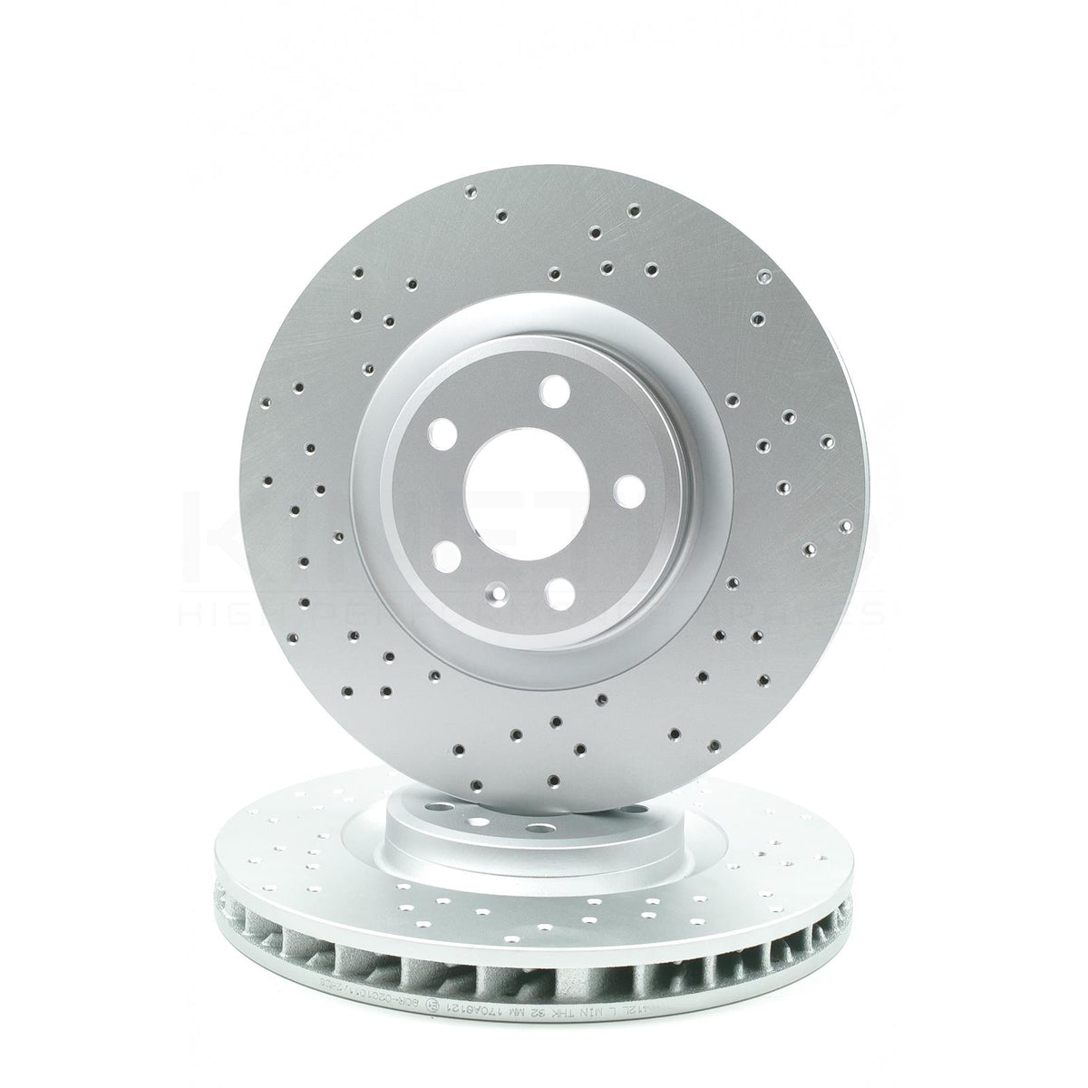 FOR PORSCHE MACAN 3.0 S DIESEL 2014-2018 DRILLED FRONT BRAKE DISCS PAIR 350mm