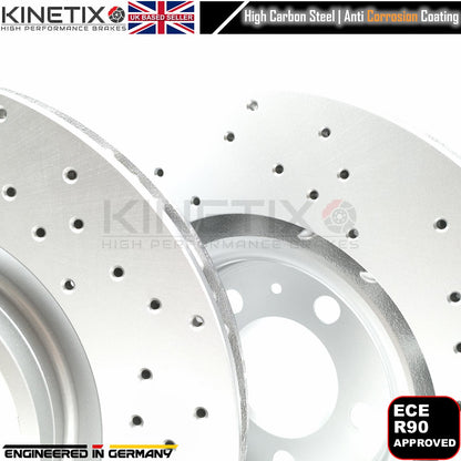 FOR PORSCHE MACAN 3.0 S DIESEL FRONT REAR BRAKE DISCS BREMBO PADS 350mm 330mm