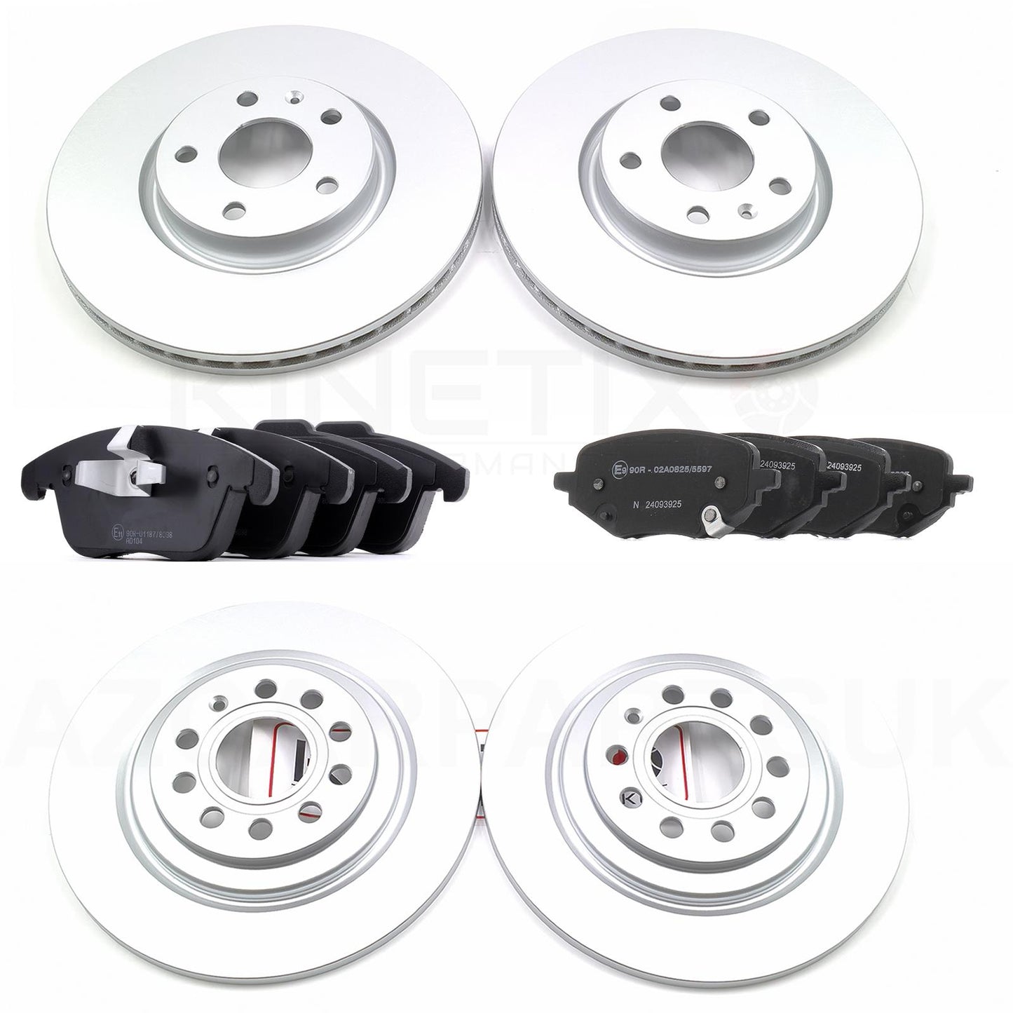 FOR MG HS 1.5 2018-2025 FRONT & REAR BRAKE DISCS & BRAKE PADS SET - OEQ+
