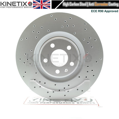 FOR PORSCHE MACAN S 2.9 T V6 2.9 Turbo / 2.9 S / 2.9 GTS / 2.9 Turbo CROSS DRILLED FRONT BRAKE DISCS PAIR 360mm x 36mm