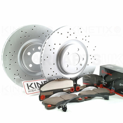 FOR PORSCHE MACAN S 2.9 Turbo/2.9 S/2.9 GTS/2.9 T FRONT BRAKE DISCS BREMBO PADS & WEAR WIRE SENSOR LEAD 360mm X 36mm