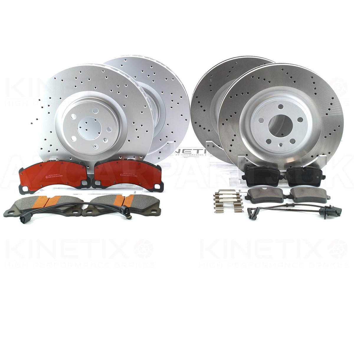 FOR PORSCHE MACAN S 2.9 Turbo/2.9 S/2.9 T CROSS DRILLED PERFORMANCE FRONT REAR BRAKE DISCS PADS & WEAR WIRE SENSORS 360mm 330mm