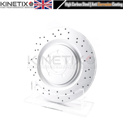 MERCEDES A35 A45 CLA35 CLA45 GLA45 GLB35 AMG REAR BRAKE DISCS BREMBO PADS & WEAR WIRE SENSOR LEADS 330mm
