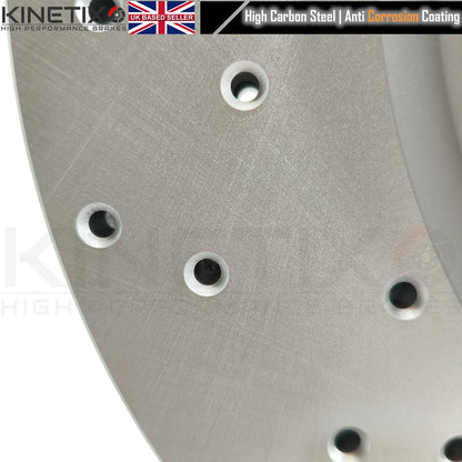 CROSS DRILLED FRONT BRAKE DISCS & PADS FOR SUBARU WRX STI 2.5 AWD 2014- 6 POT BREMBOS 340mm