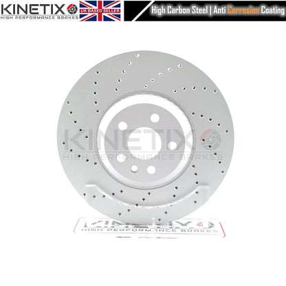 FOR RANGE ROVER VELAR P340 SCV6  DRILLED PERFORMANCE FRONT REAR BRAKE DISCS PADS SENSORS 350mm 325mm